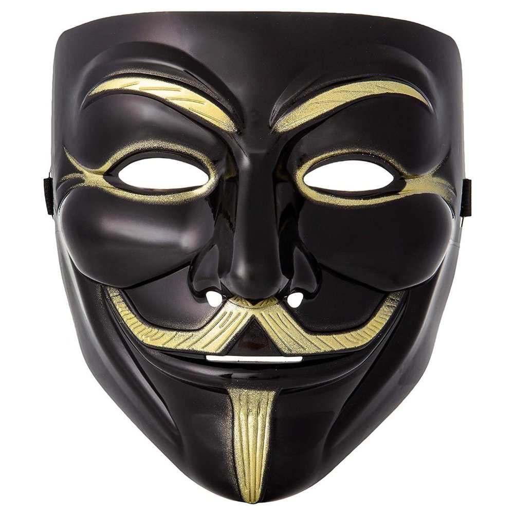 NEW NOVELTY MASK VENDETTA FAWKES ANONYMOUS (BLACK)